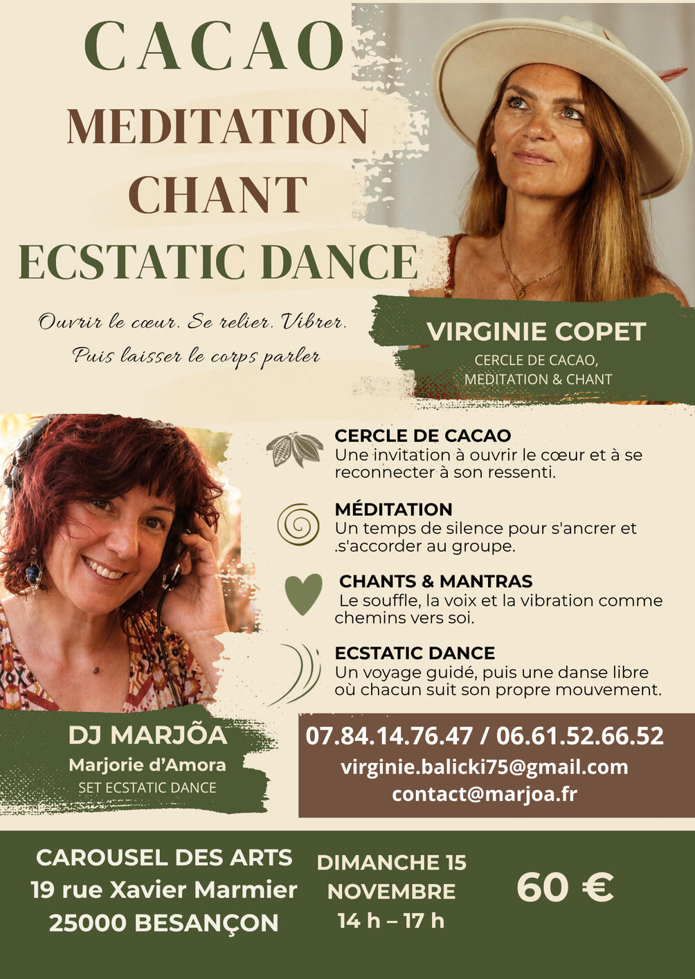 Ecstatic Dance à Besançon avec DJ MARJÕA et Virginie Copet